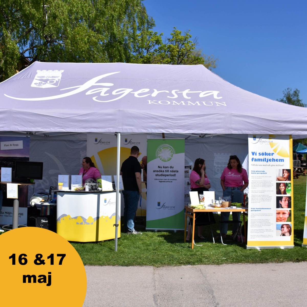 Kommuntältet 16 & 17 maj – kom och träffa Komvux, Brinellskolan, seniortema och mycket mer.